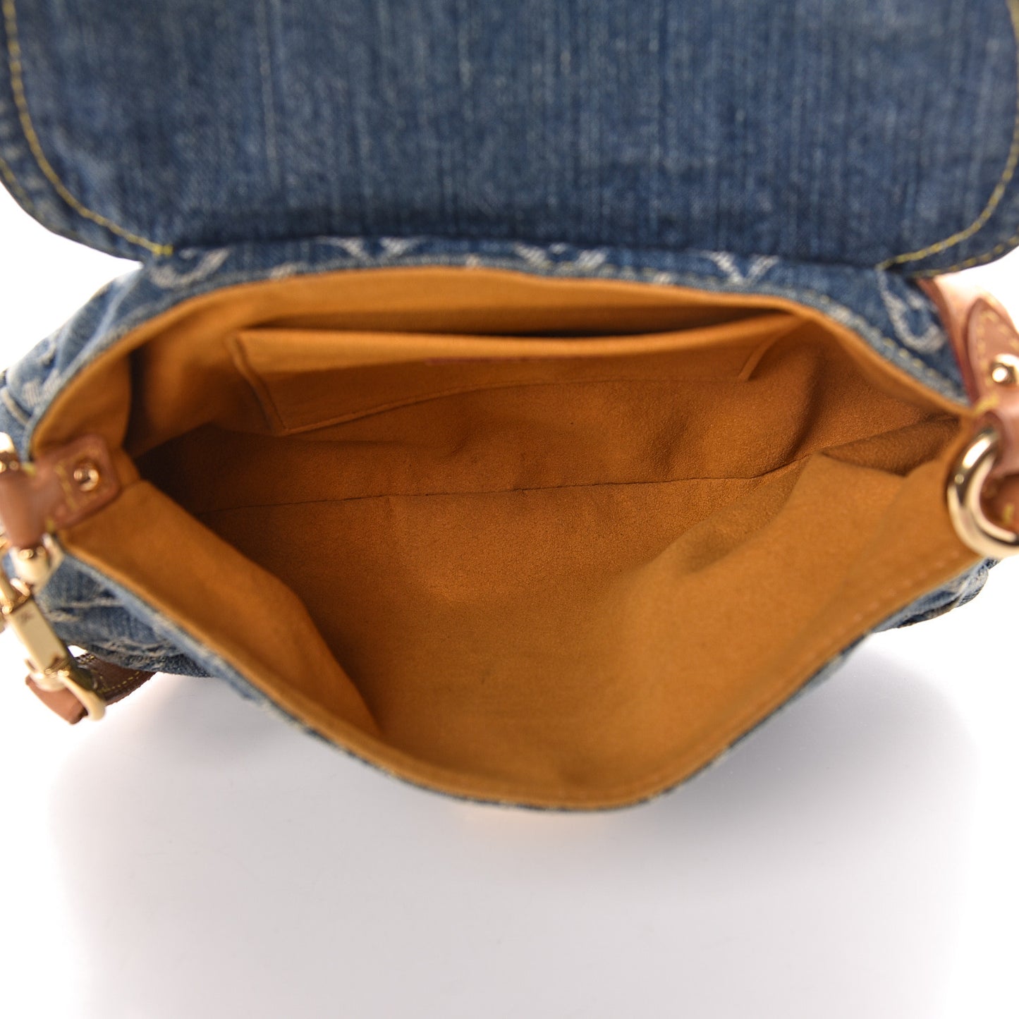 Monogram Denim Mini Pleaty Blue