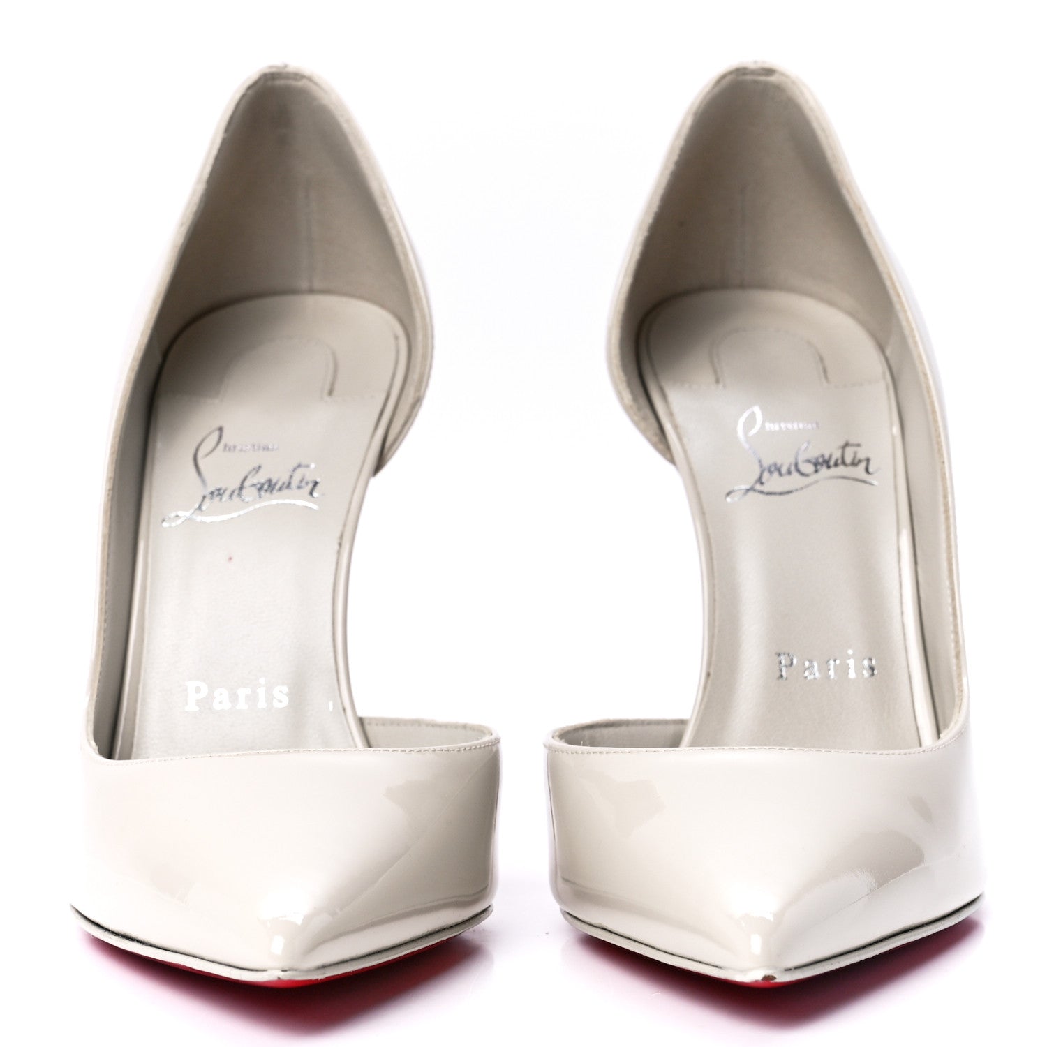 Christian Louboutin Patent Iriza 100 Pumps 38.5 White 2 of 7