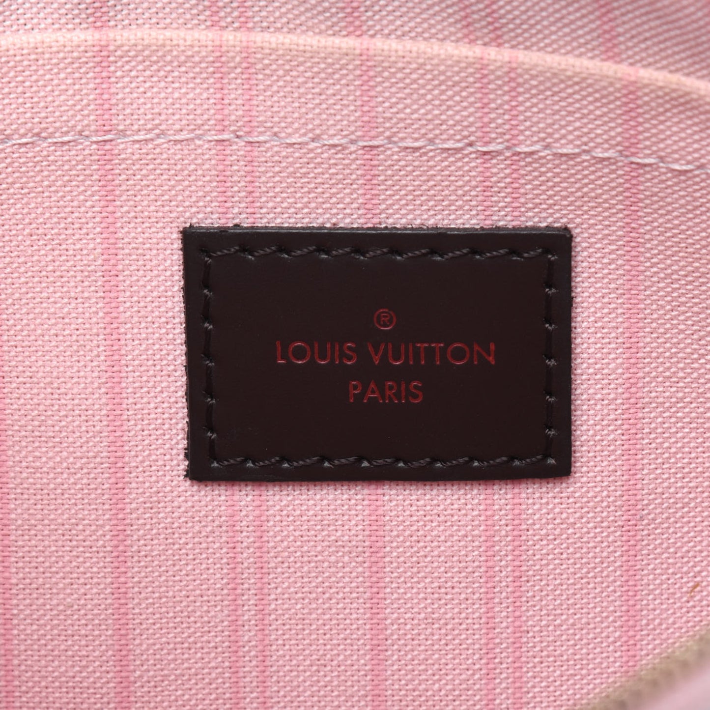 Damier Ebene Neverfull MM GM Pochette Rose Ballerine