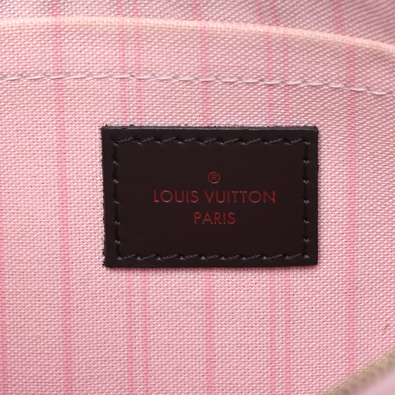 Louis Vuitton Damier Ebene Neverfull MM GM Pochette Rose Ballerine 6 of 19