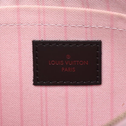 Louis Vuitton Damier Ebene Neverfull MM GM Pochette Rose Ballerine 6 of 19