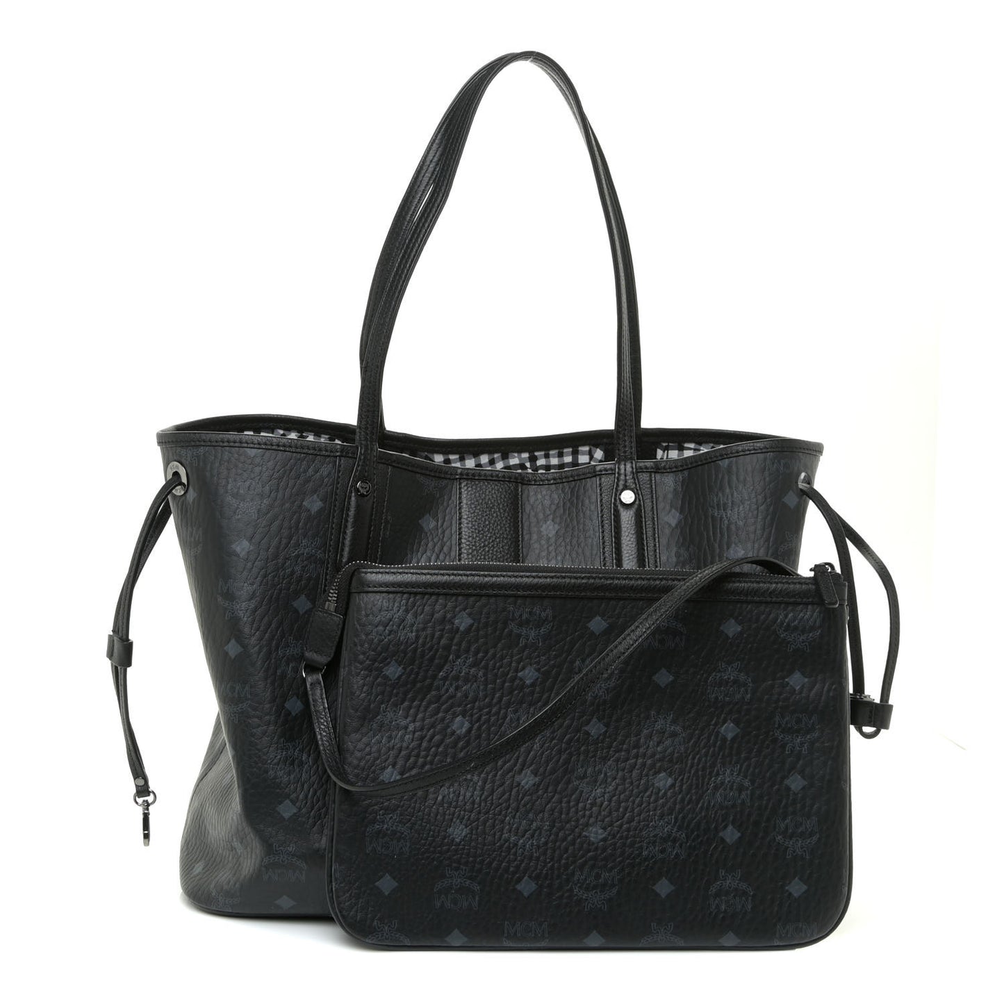 Visetos Medium Liz Reversible Shopper Tote Black
