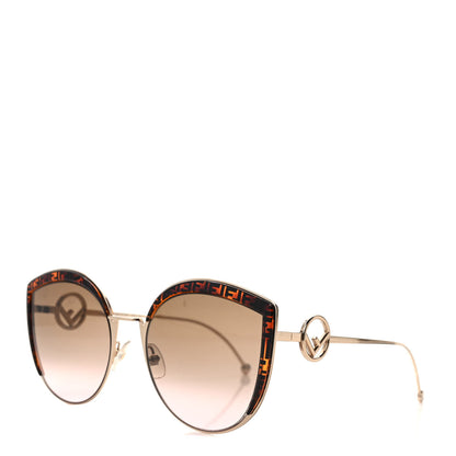 Fendi Metal Acetate F is Fendi FF Cat Eye Sunglasses FF 0290/S Gold 1 of 8