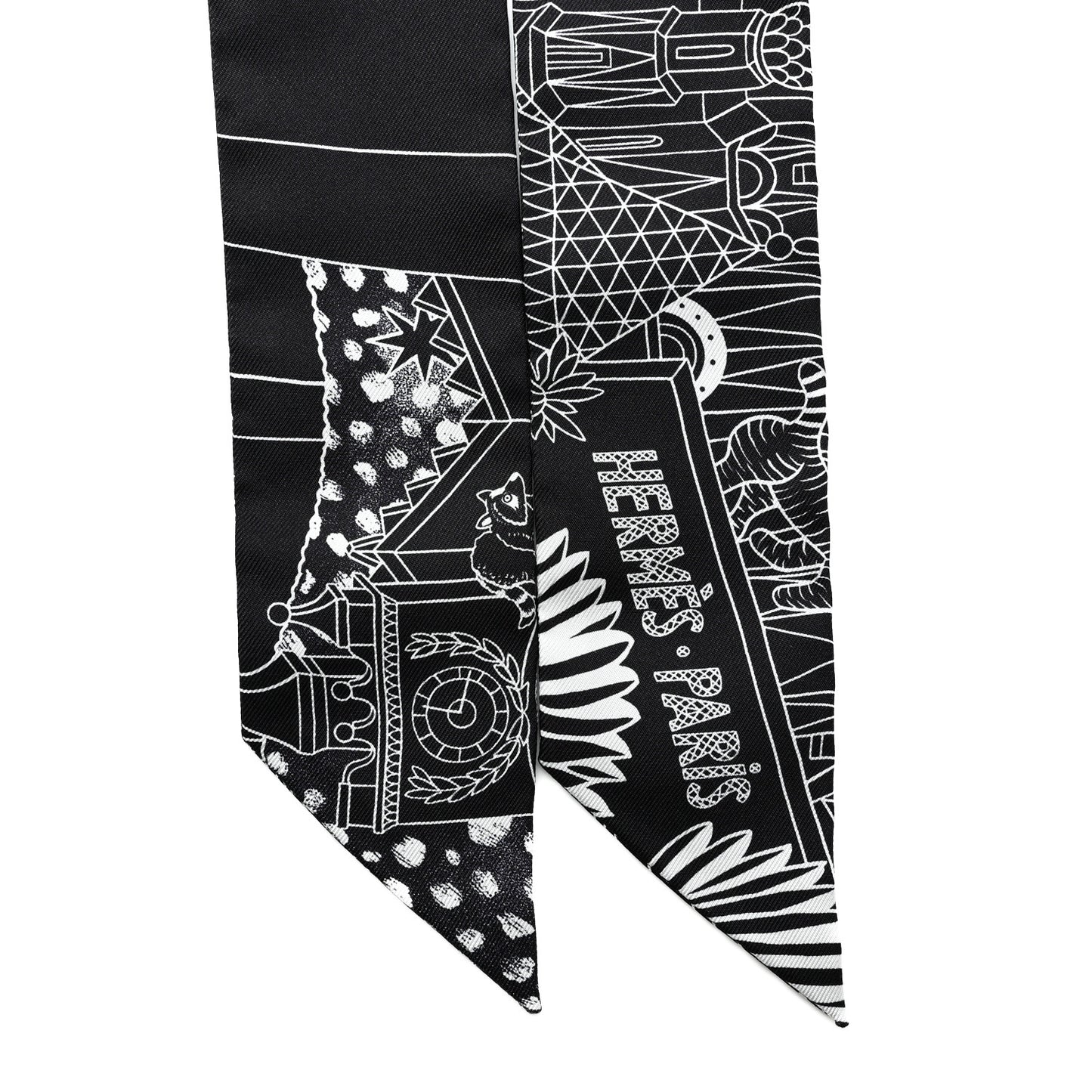 Silk Animapolis Twilly Black White