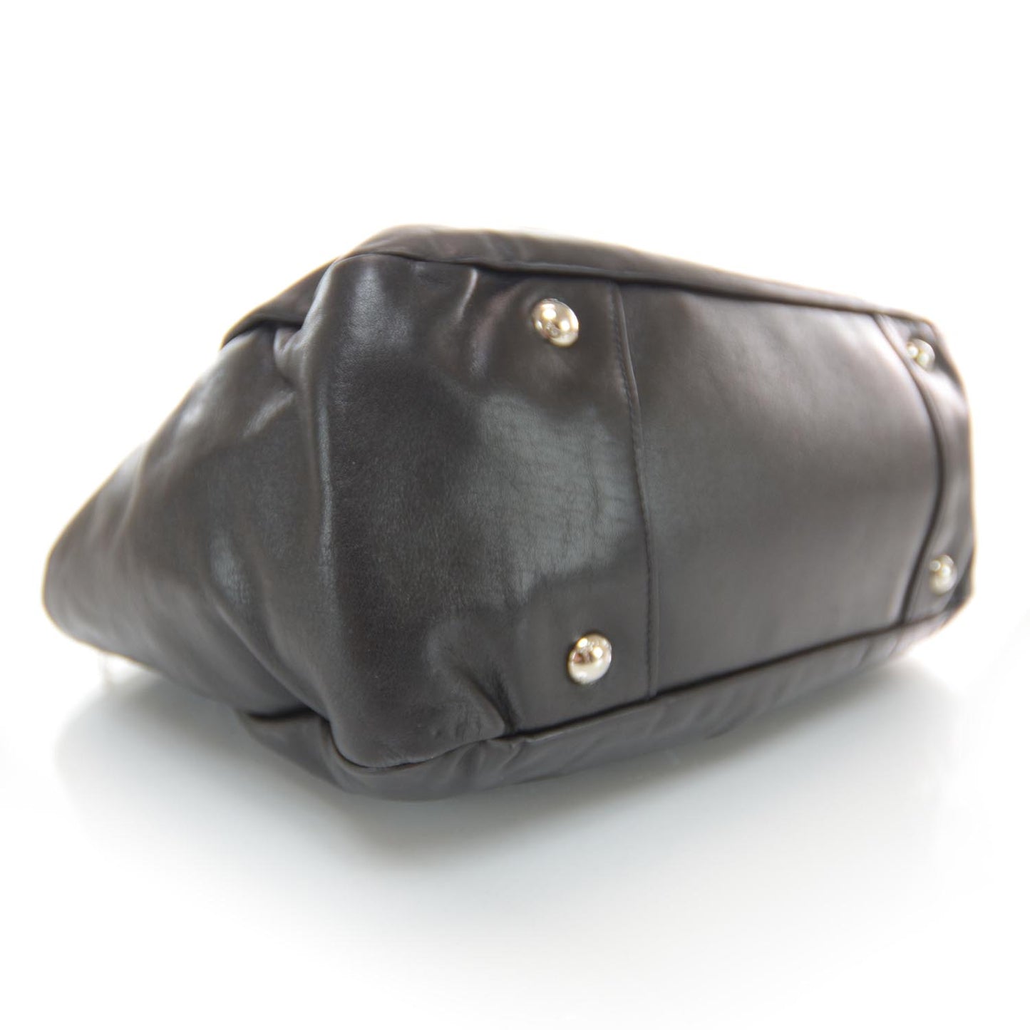 Soft Calf Pleated Hobo Nero Black