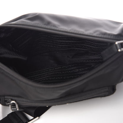 Prada Nylon Flat Messenger Bag Black 5 of 10