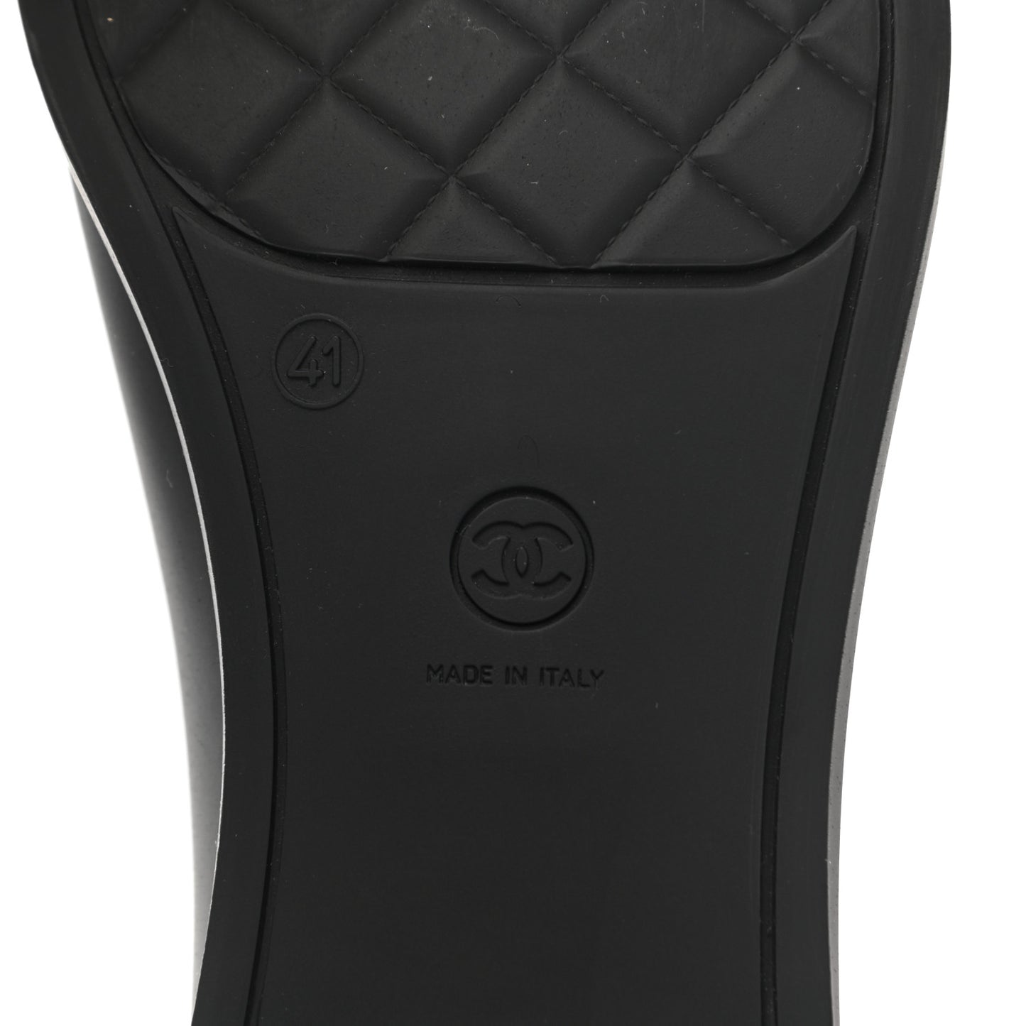 Rubber Quilted Rain Boots 41 Black