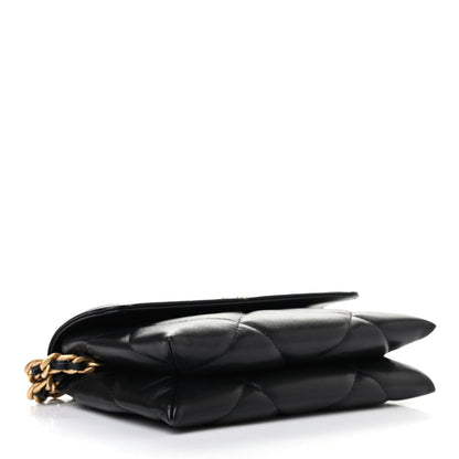 Chanel Lambskin Quilted Chanel 19 Flap Clutch Black 4 of 8