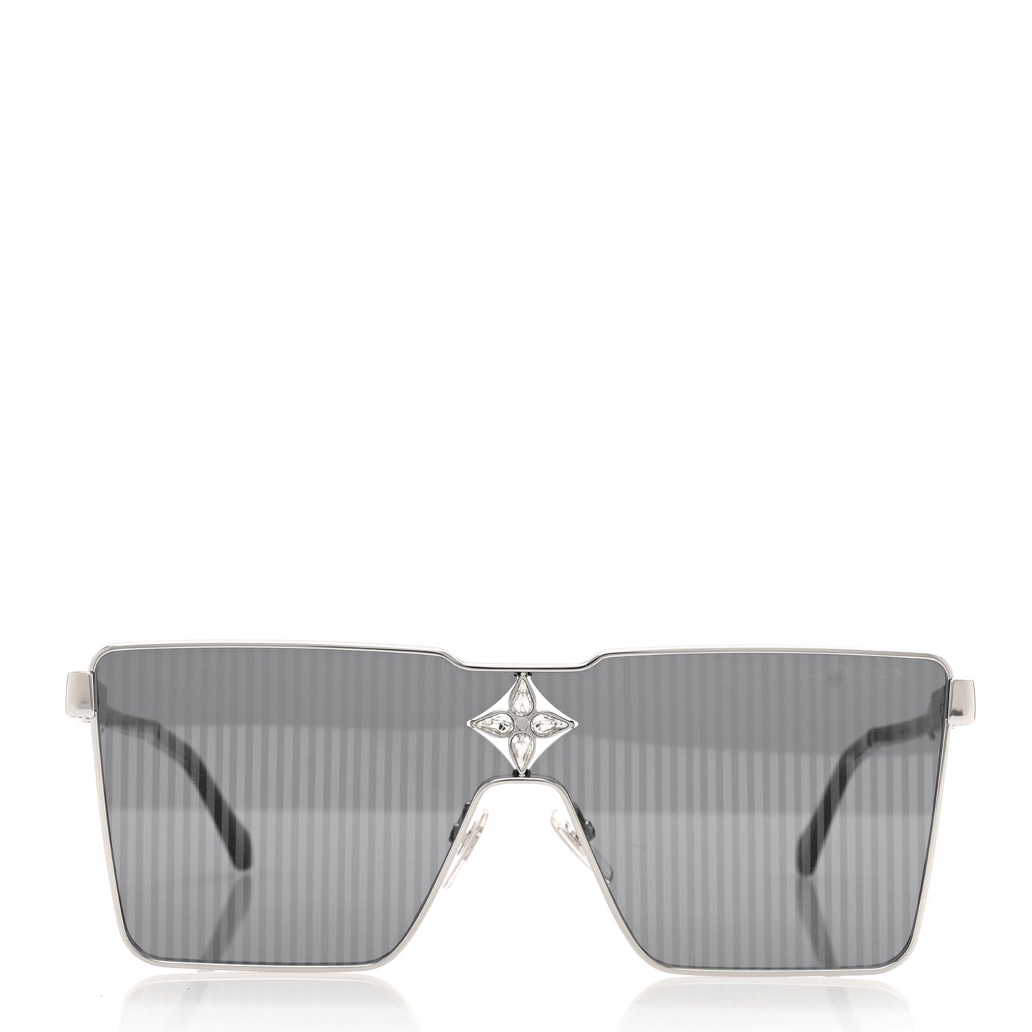 Metal Swarovski Crystal Cyclone Sunglasses Z1815U Silver