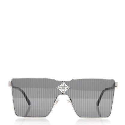 Louis Vuitton Metal Swarovski Crystal Cyclone Sunglasses Z1815U Silver 2 of 6