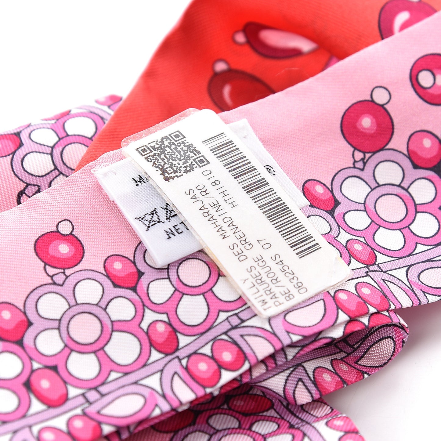 Silk Parures Des Maharajas Twilly Rouge Grenadine Rose Mauve
