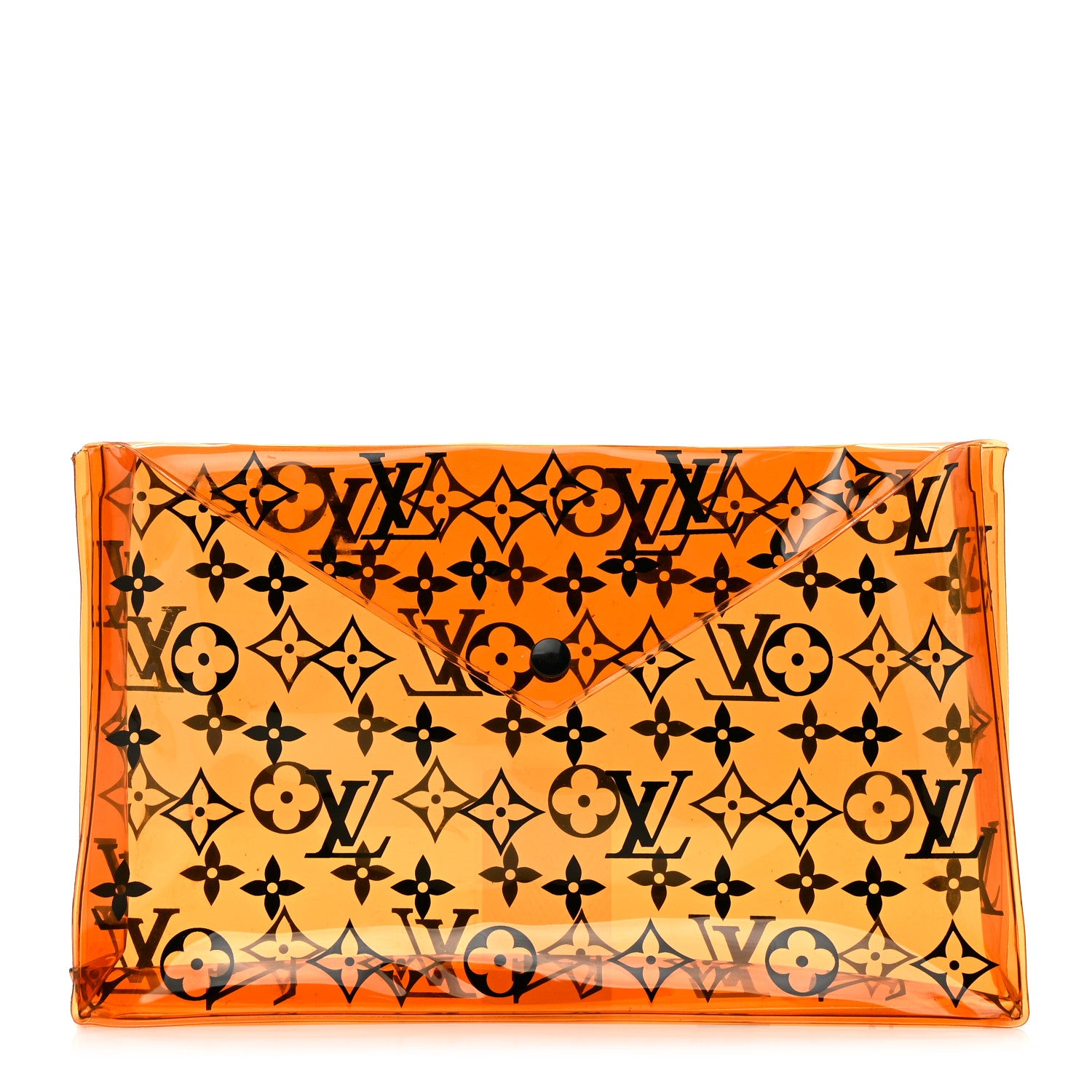 Louis Vuitton PVC ケース モノグラム Louis Vuitton PVC Monogram Printed Envelope Pouch Orange 1241291