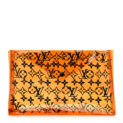 Louis Vuitton PVC Monogram Printed Envelope Pouch Orange 1 of 5