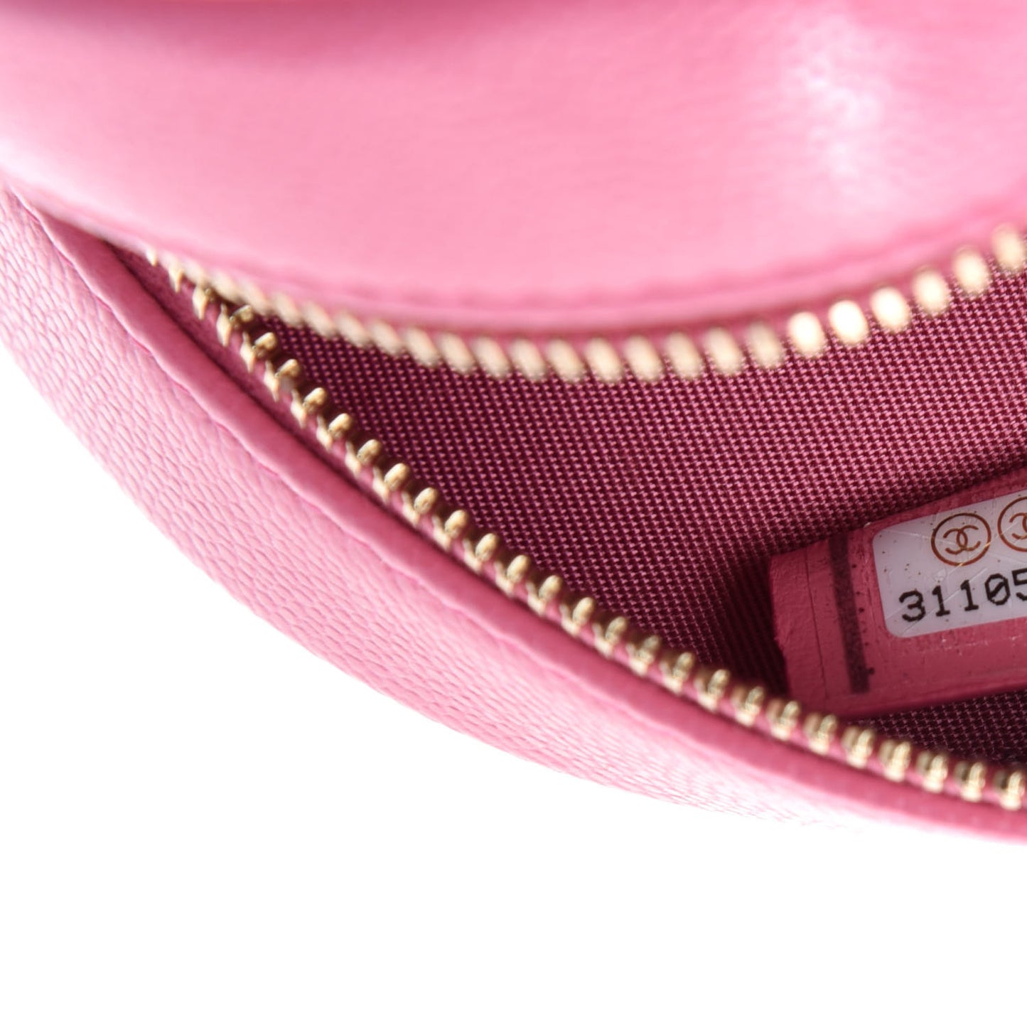 Caviar Quilted Gripoix CC Round Clutch With Chain Pink