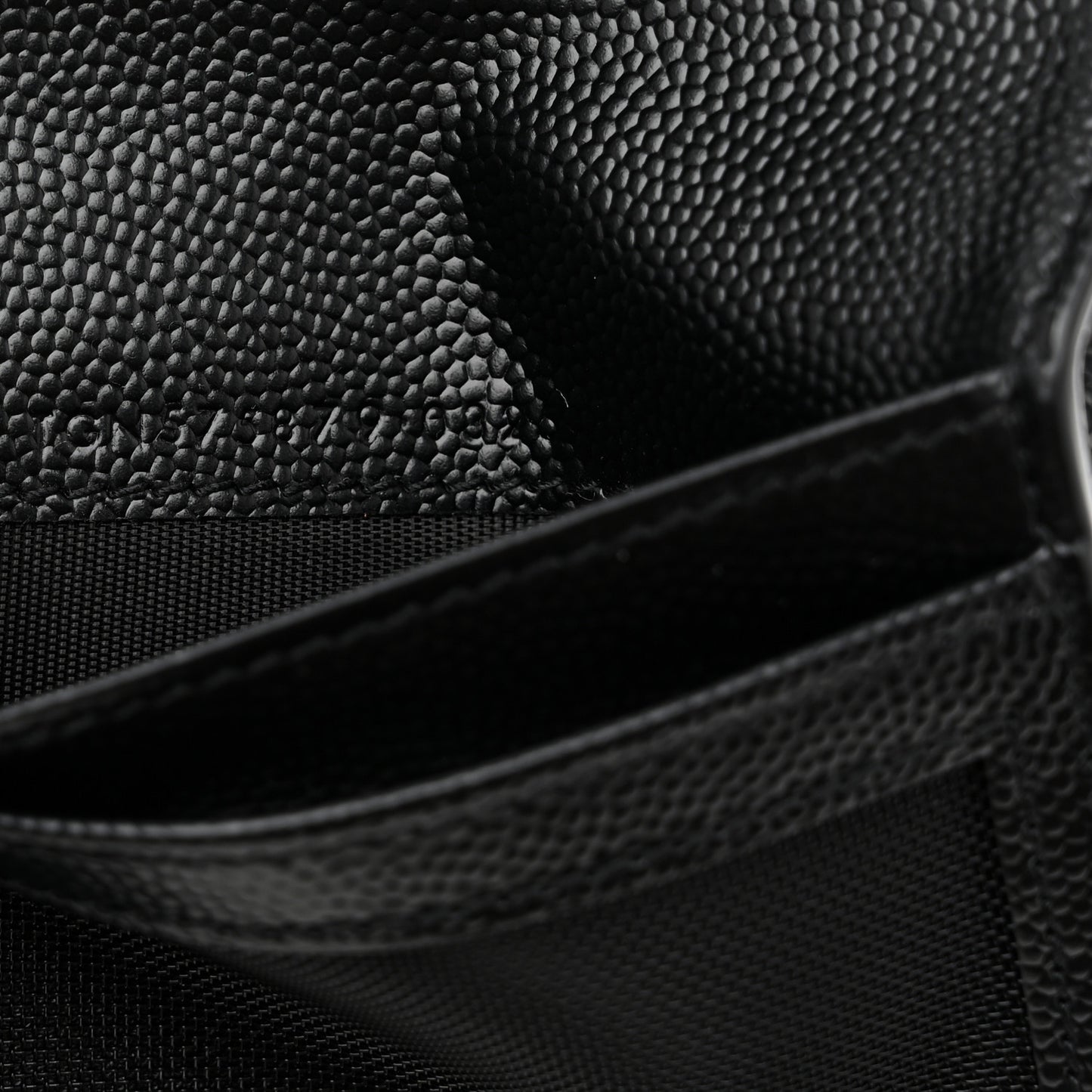 Grain De Poudre Matelasse Chevron Monogram Zipped Card Case Black