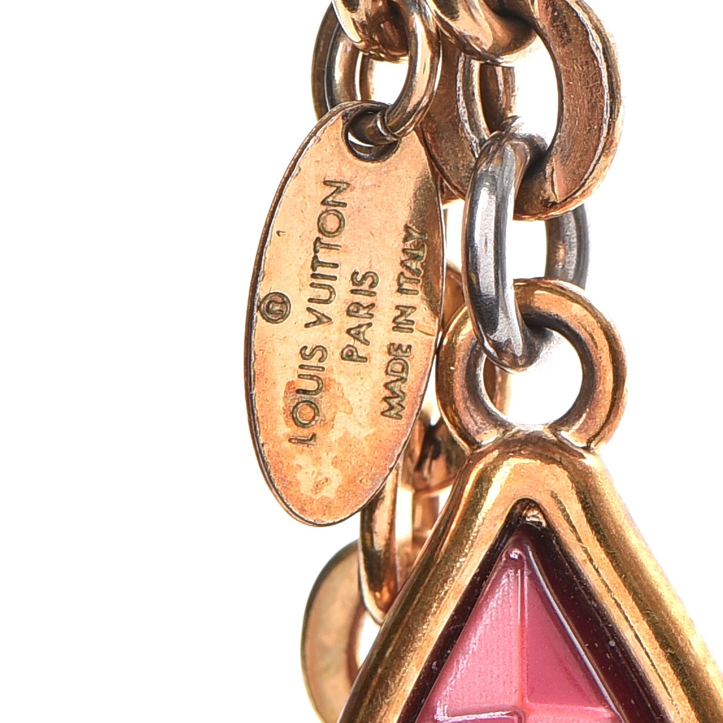 Metal Resin Mosaique Bag Charm Rouge Fauviste