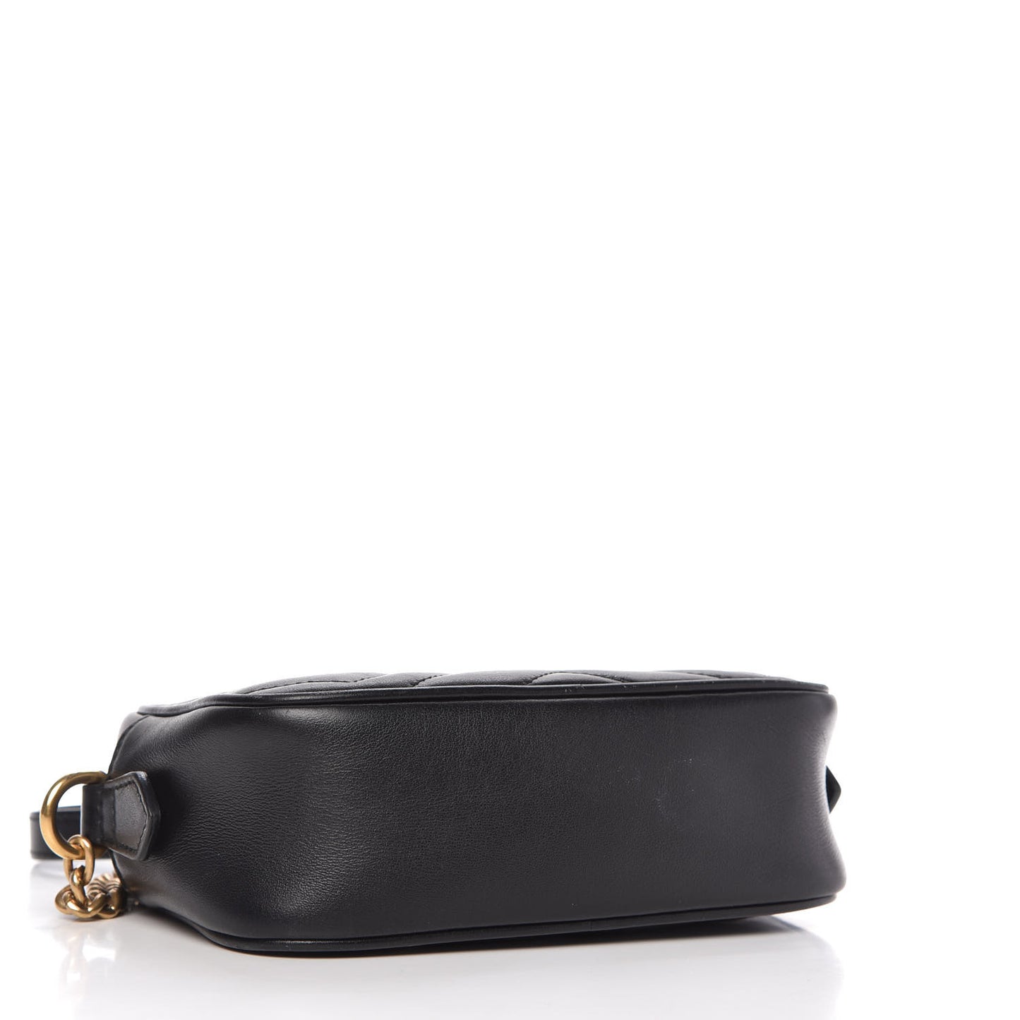Calfskin Matelasse Mini GG Marmont Chain Shoulder Bag Black