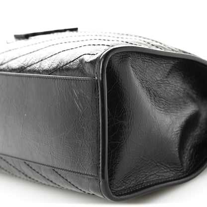Saint Laurent Crinkled Calfskin Matelasse Monogram Large Niki Shopper Tote Black 10 of 10