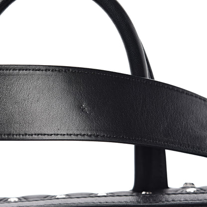 Versace Nappa Trapuntata Triangle Quilted Studded Duffle Black 12 of 12