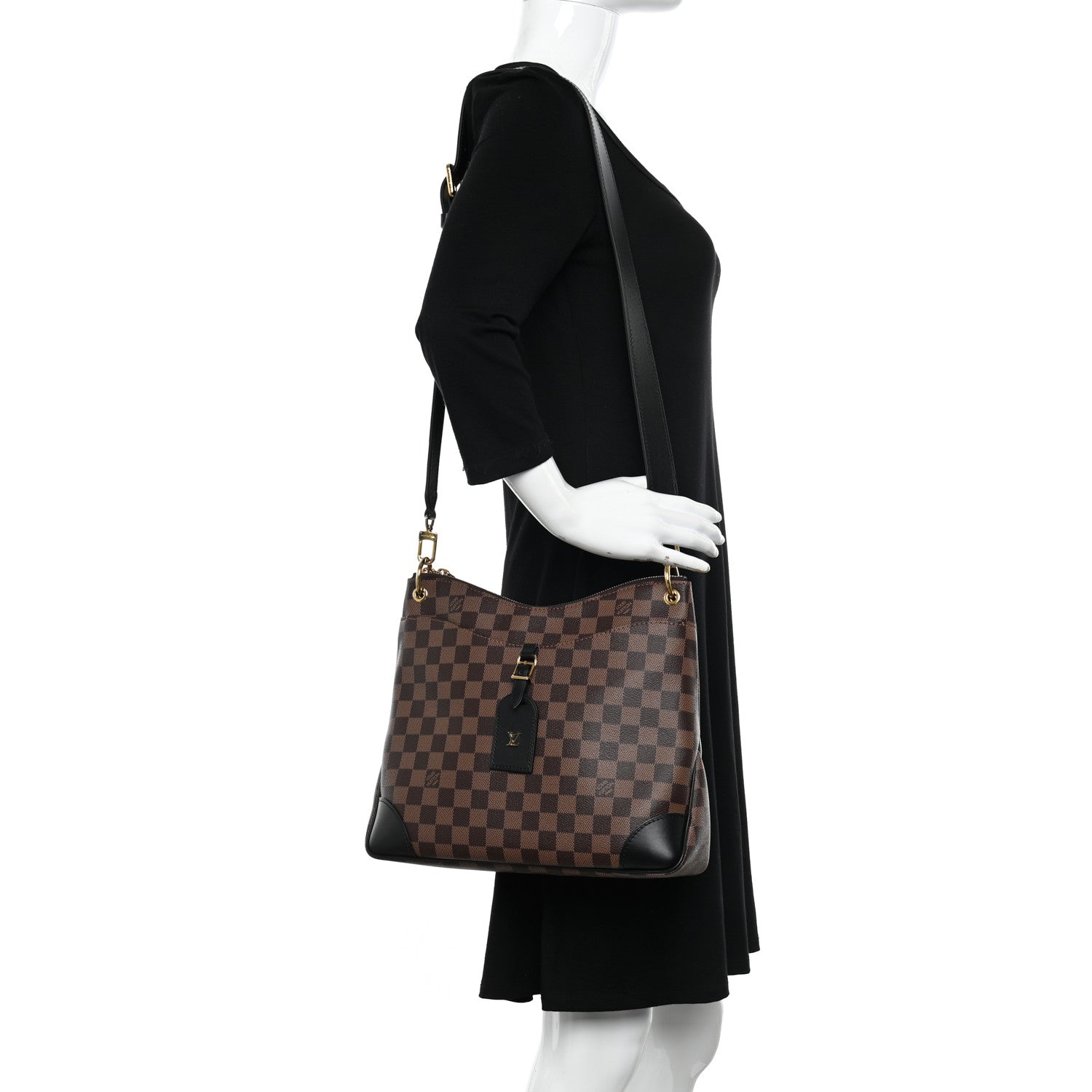 Louis Vuitton Damier Ebene Odeon MM Black 2 of 9
