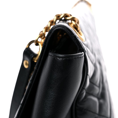 Gucci Calfskin Matelasse Large GG Marmont Shoulder Bag Black 21 of 22