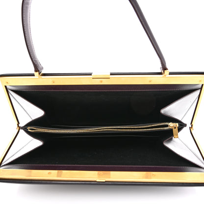 Celine Patina Box Calfskin Medium Clasp Bag Velvet 5 of 11