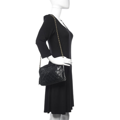 Chanel Lambskin Quilted CC Tassel Camera Case Black 2 of 16