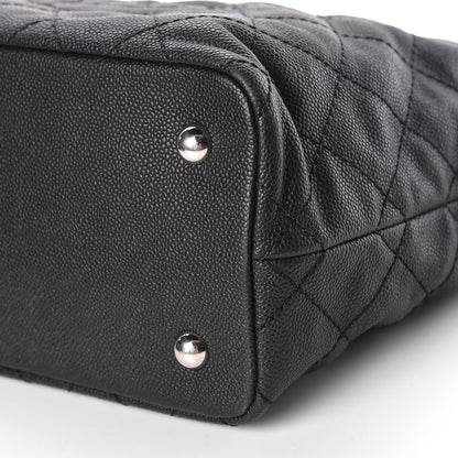 Chanel Grained Calfskin Quilted Small Daily Shopping Tote Black 13 of 14