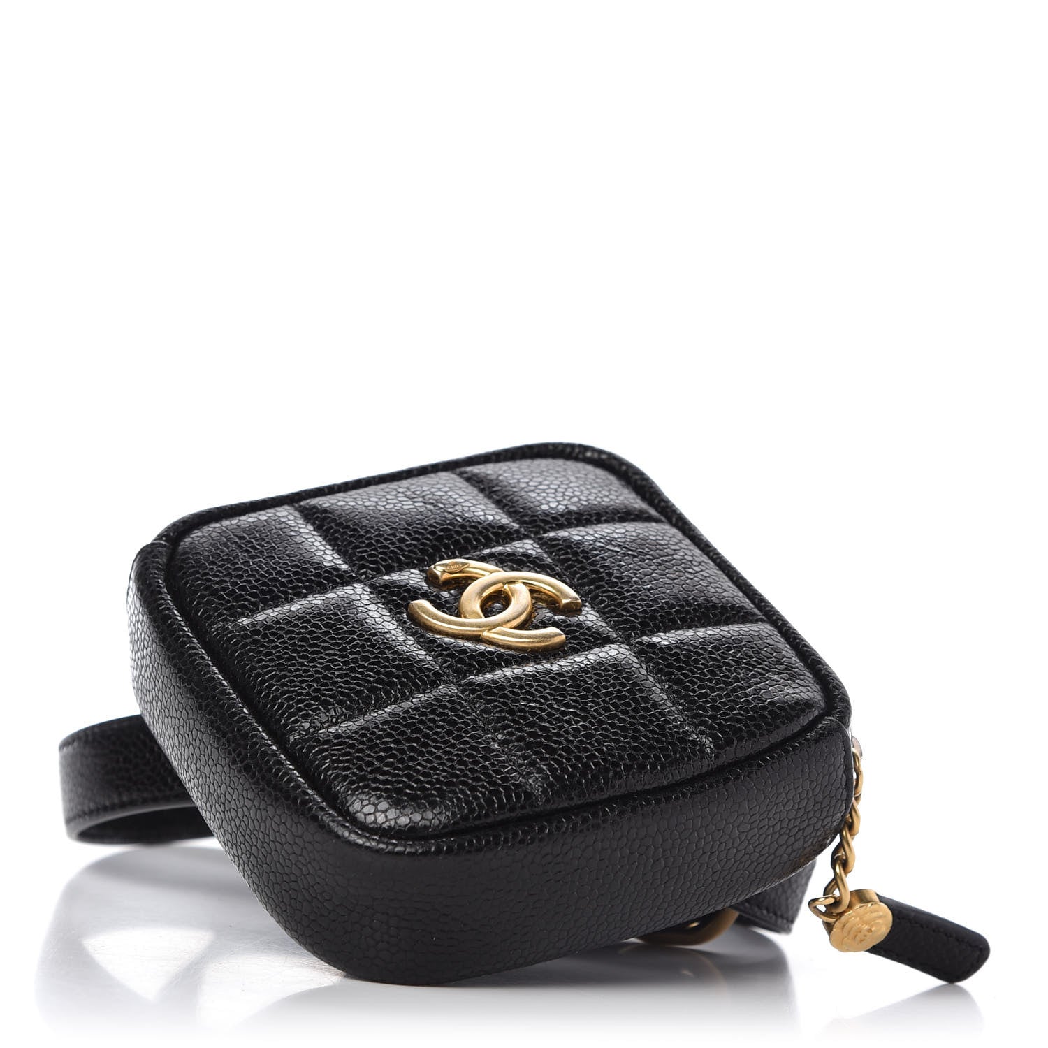 Chanel Caviar Quilted Coin Purse Belt Bag Black 4 of 9