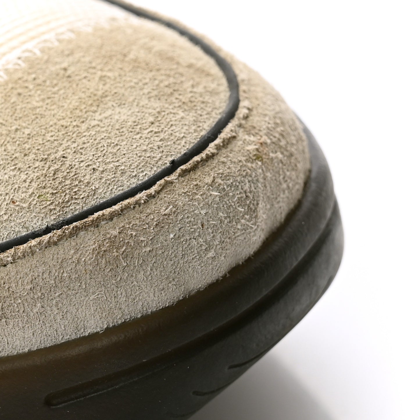 Fabric Suede Calfskin CC Sneakers 37 Ivory Black