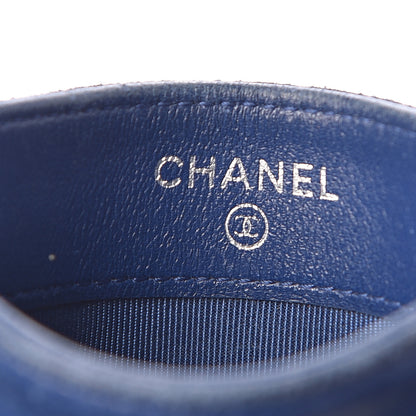 Chanel Lambskin Quilted Card Holder Navy Blue 6 of 13
