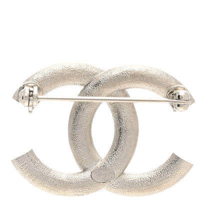 Chanel Baguette Crystal CC Brooch Silver 3 of 4