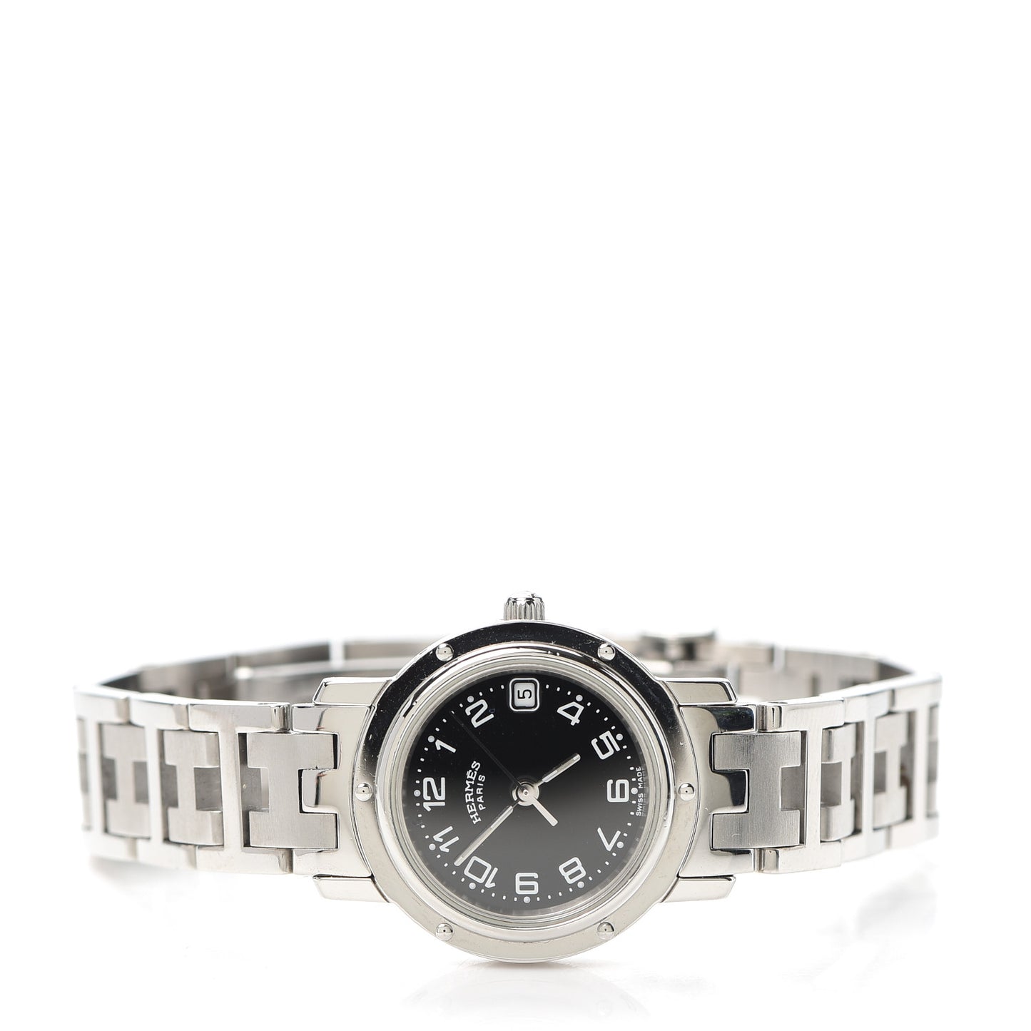 Stainless Steel 24mm Clipper Quartz Watch Black