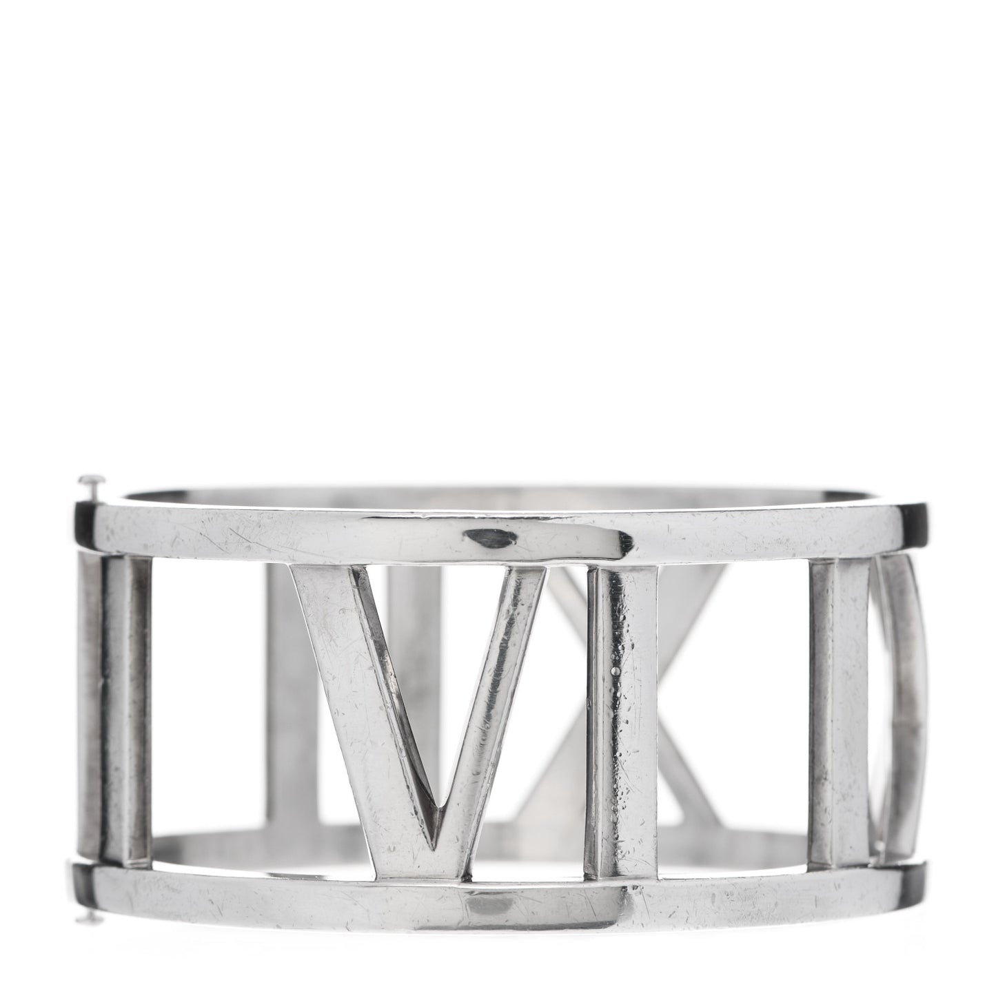 Sterling Silver Wide Atlas Hinged Bangle Bracelet