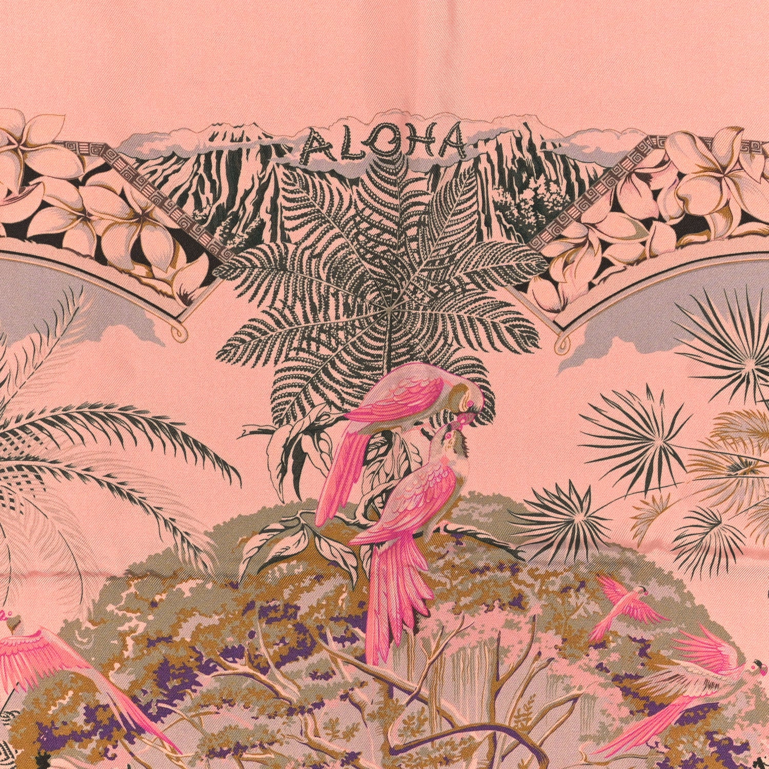 Hermes Silk Aloha Scarf 70 Rose Pale 5 of 5
