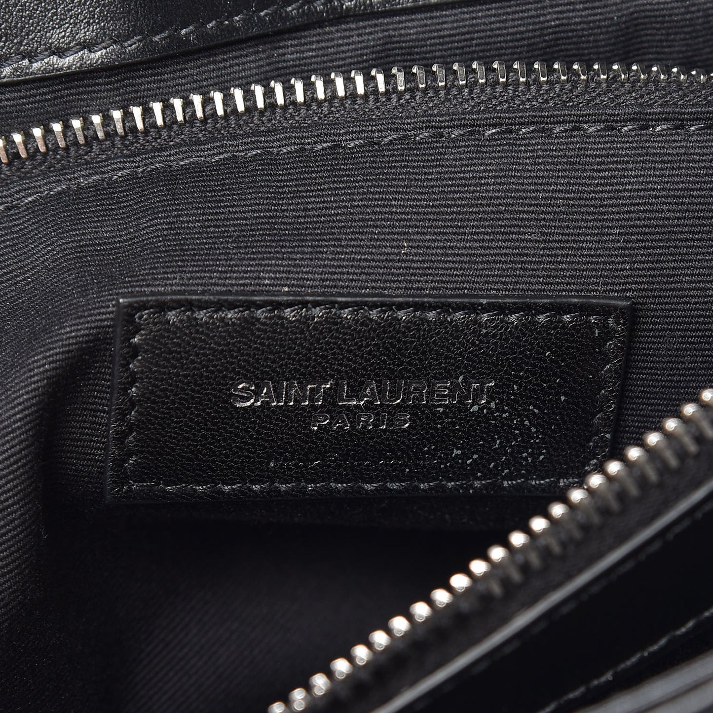 Calfskin Y Quilted Monogram Large Loulou Chain Satchel Black