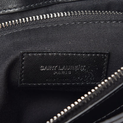 Saint Laurent Calfskin Y Quilted Monogram Large Loulou Chain Satchel Black 8 of 12
