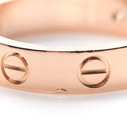 Cartier 18K Pink Gold Diamond 4mm LOVE Wedding Band Ring 49 4.75 5 of 6