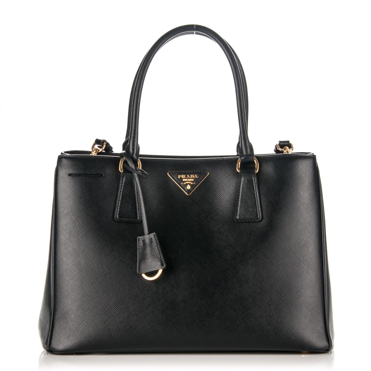 Saffiano Lux Medium Tote Nero Black