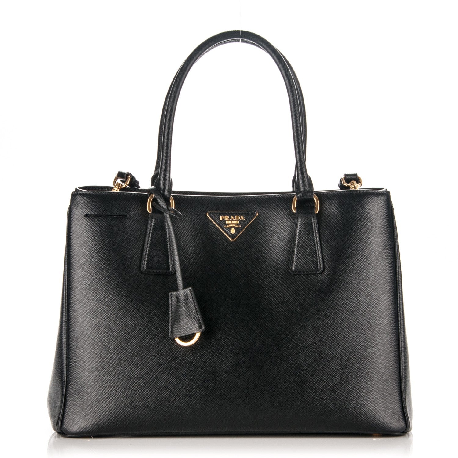Prada Saffiano Lux Medium Tote Nero Black 1 of 8
