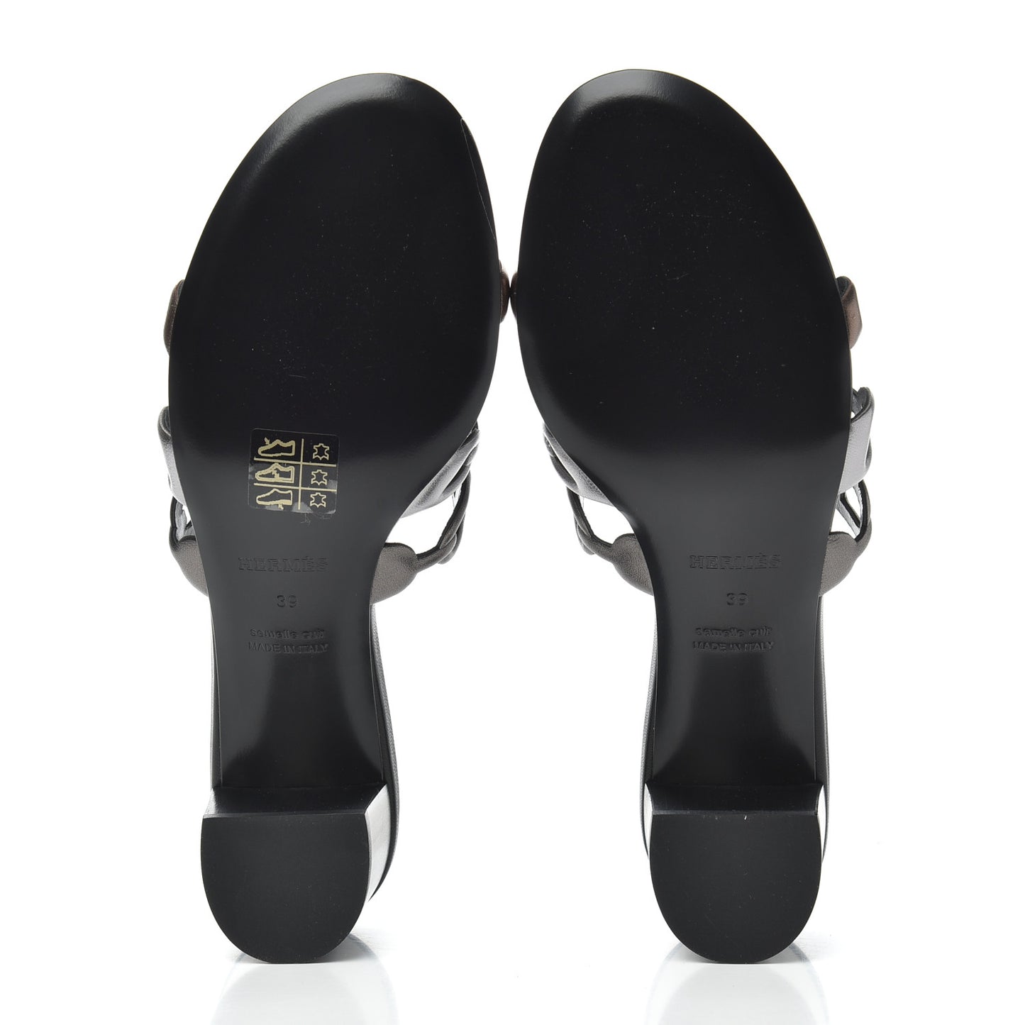 Metallic Nappa Tandem Sandals 39 Multicolor Dore Vieilli