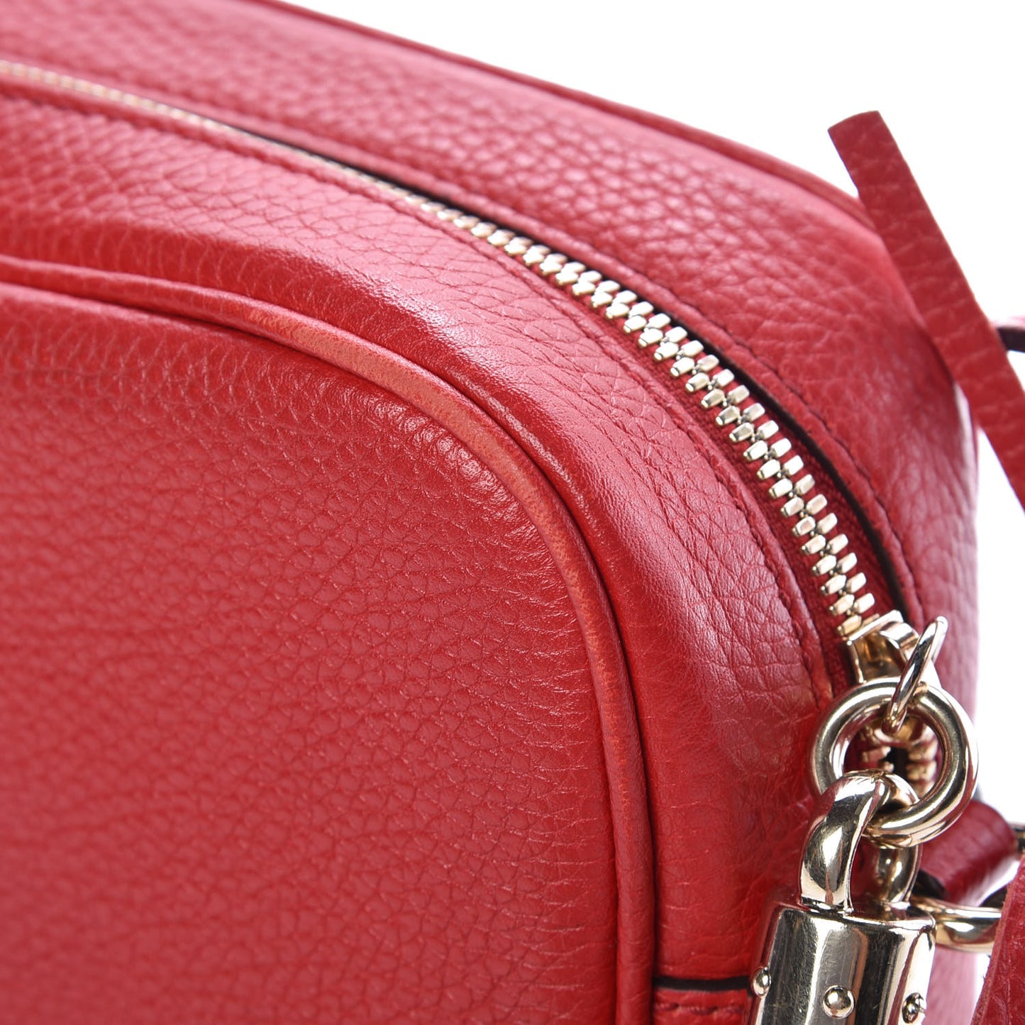Pebbled Calfskin Small Soho Disco Bag Tabasco Red