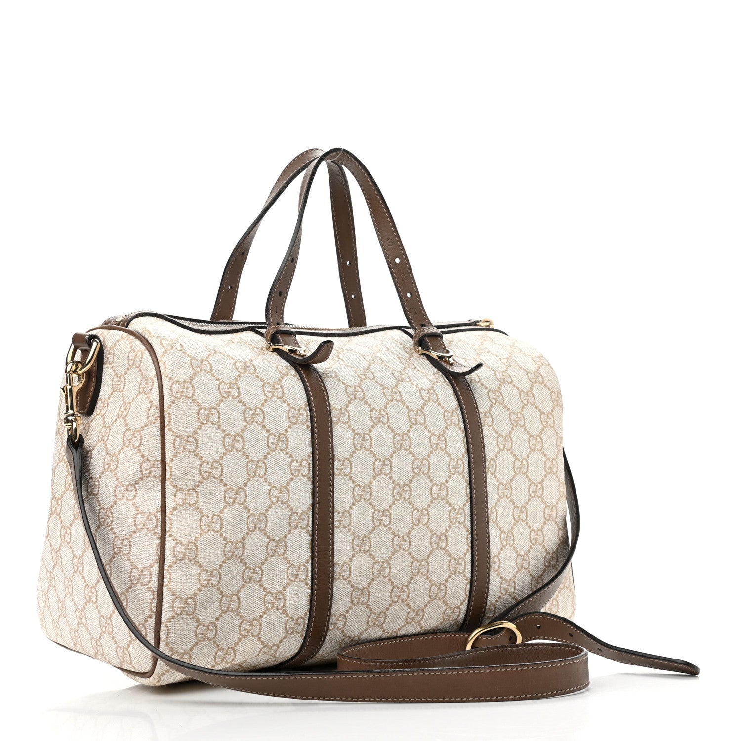 Gucci GG Supreme Monogram Calfskin Medium Nice Boston New Mystic White Beige Brown 3 of 16