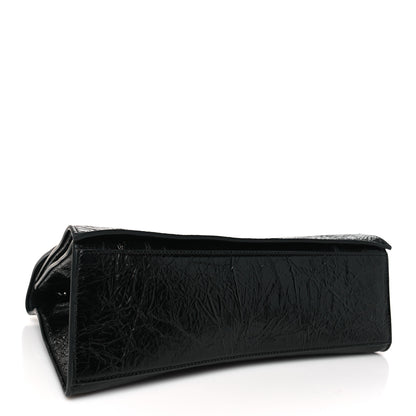 Balenciaga Crushed Calfskin Monochrome Medium Crush Chain Bag Black 4 of 10