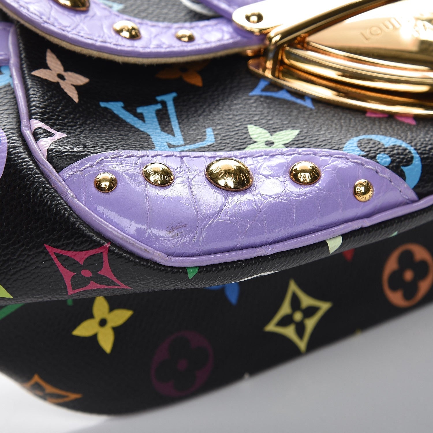 Louis Vuitton Monogram Multicolor Alligator Marilyn Black 9 of 10