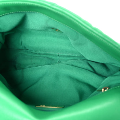 Chanel Goatskin Quilted Large Chanel 19 Flap Green 5 of 11