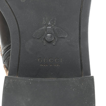 Gucci Flores Calfskin Monogram Maxi GG Nappa Matelasse Double G 40mm Ankle Boots 36.5 Black Camel Ebony 8 of 9