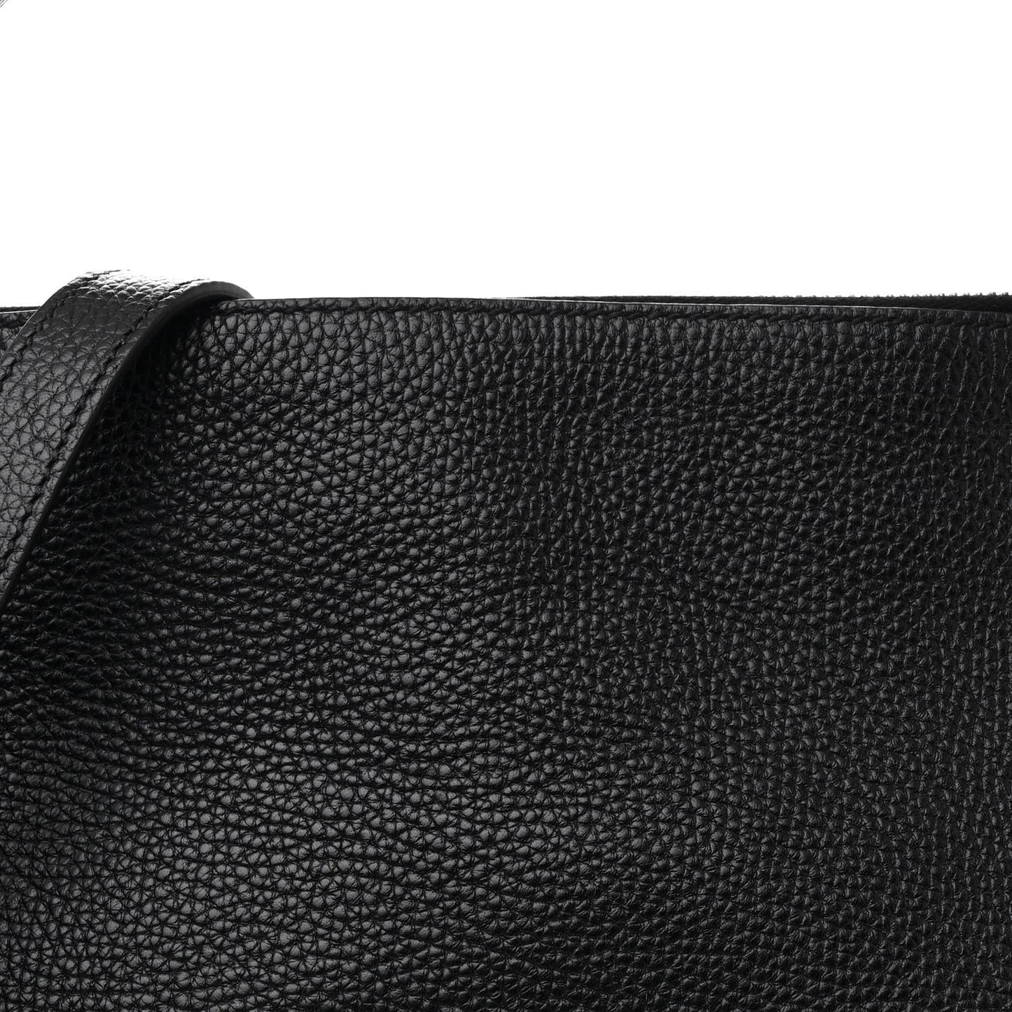 Pebbled Calfskin Large Soho Hobo Black