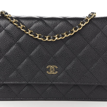 Chanel Caviar Quilted Wallet On Chain WOC Black 12 of 13