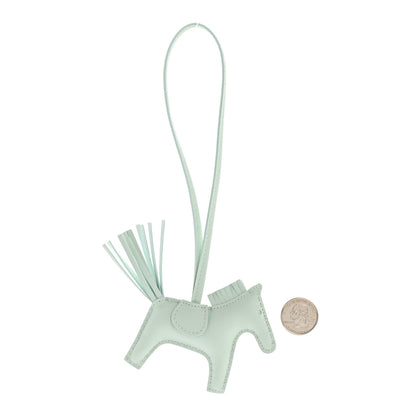 Hermes Milo Lambskin Grigri Rodeo Horse Bag Charm PM Vert Peppermint 2 of 4